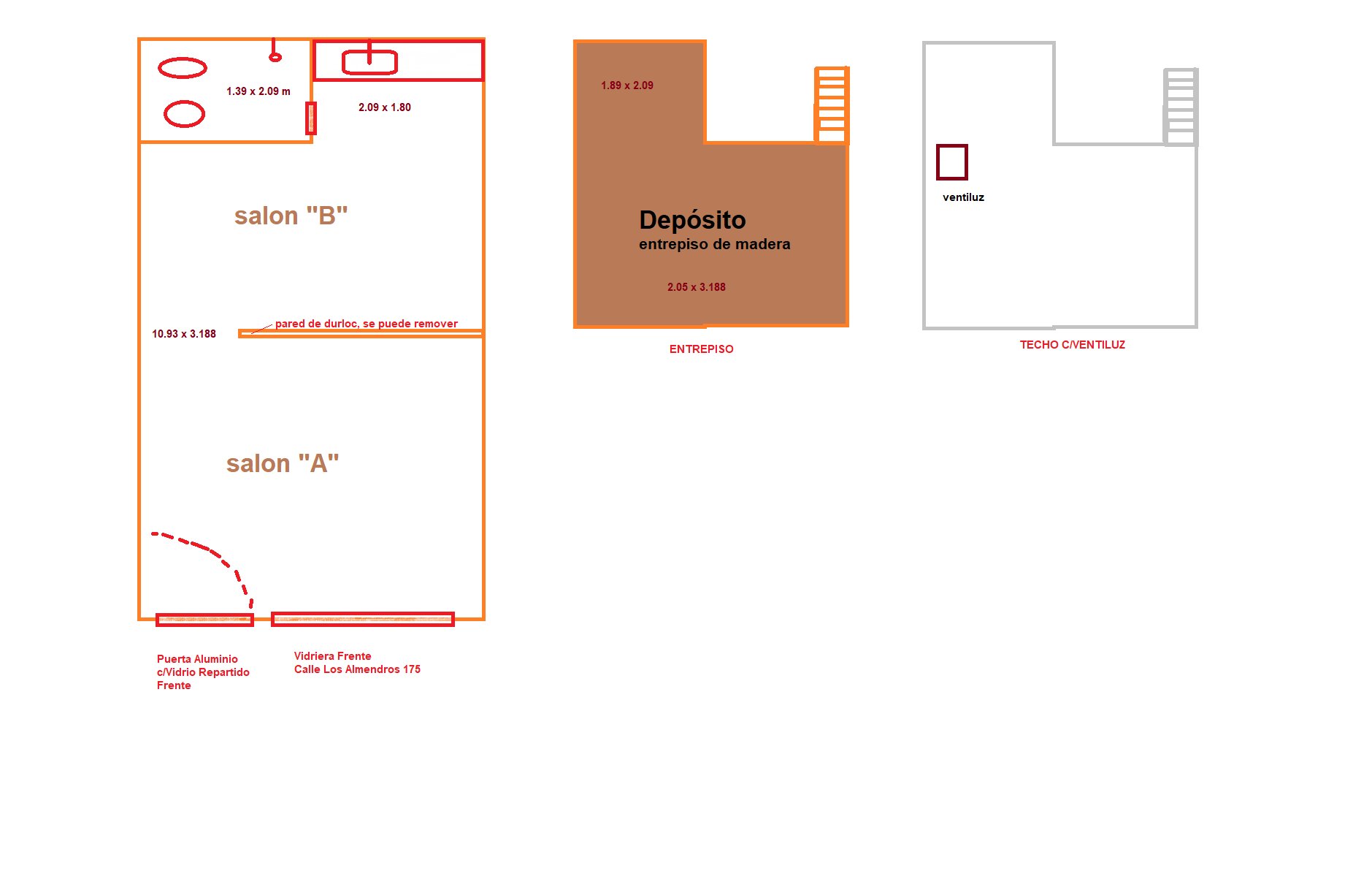 Local Comercial 55 m2 ALQUILER Los Almendros 175 centro de Merlo SL